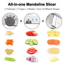 PrecisionSlice Pro™ – 18-in-1 Adjustable Mandoline Slicer.