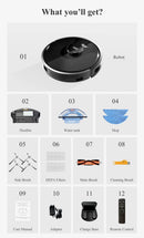 ABIR X8 Robot Vacuum, Laser System, Restricted Area Setup for Residential Carpet, Ultra Power 6500Pa. Laser Precision. Full Home Automation.