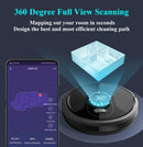 ABIR X8 Robot Vacuum, Laser System, Restricted Area Setup for Residential Carpet, Ultra Power 6500Pa. Laser Precision. Full Home Automation.