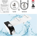 Bidet Toilet Seat Attachment Non-Electric Self-Cleaning Dual Nozzles Wash Hot Cold Mixer Water Lady Bathroom Accessories Sprayer.