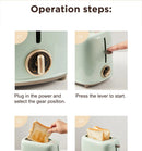 Waffle maker electric kitchen Double Oven - mini Toaster hot air convection for headed bread.