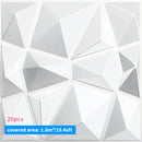 20PCS 3D Wall Panels 30x30cm Indoor Wall Decoration for Living Room Bedroom Hotel Office Mural.