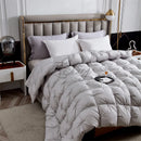 High Grade 100% White Goose Down Quilt Winter Warm Feather Duvet Queen King Cozy Lightweight 3D Bread Comforter Pinch Pleated.