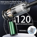 Portable Compressed Air Vacuum Cleaner 15000PA Cordless, High Power, for Car and Home.