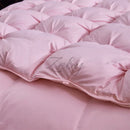 High Grade 100% White Goose Down Quilt Winter Warm Feather Duvet Queen King Cozy Lightweight 3D Bread Comforter Pinch Pleated.