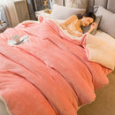 Wool Throw Blanket Keep Warm Winter Bed Blankets Double Sided Queen Duvet Cover Camping Double Bed Cover Bedspread On The Bed.