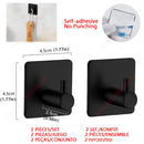 Adhesive Toilet Paper Roll Holder Organizer Wall Mount Storage Stand Bathroom No-Drill Tissue Towel Dispenser Stainless.