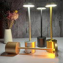 Classic USB Rechargeable Table Lamp Night Light, with Stepless Brightness Adjustment, Touch 3-Color Bedside Lamp.
