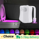 Smart Motion Sensor Toilet Night Light – 8 Color LED.