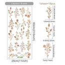 Boho Floral Wall Stickers for Kids, Watercolor Children's Room, Living Room, Home Decor, Art, Eco-Friendly Removable Stickers, PVC Murals.