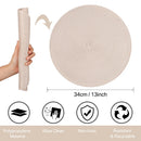 Round Braided Placemats Set of 6 Washable PP/PET Heat Resistant 34cm Table Place Mat for Kitchen Xmas Dining Table Party Decor.