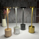 Classic USB Rechargeable Table Lamp Night Light, with Stepless Brightness Adjustment, Touch 3-Color Bedside Lamp.