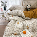 Pink Floral Bedding Set Soft Ins Single Double Queen Size Duvet Cover Flat Sheet Pillowcase Girls Home Totel Bed Linens.