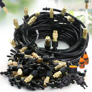 10M-30M Outdoor Misting Cooling System Garden Irrigation Watering 1/4'' Brass Atomizer Nozzles 4/7mm Hose for Patio Greenhouse.