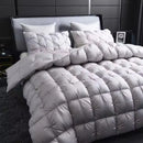 High Grade 100% White Goose Down Quilt Winter Warm Feather Duvet Queen King Cozy Lightweight 3D Bread Comforter Pinch Pleated.