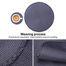 Round Braided Placemats Set of 6 Washable PP/PET Heat Resistant 34cm Table Place Mat for Kitchen Xmas Dining Table Party Decor.