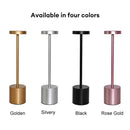 Classic USB Rechargeable Table Lamp Night Light, with Stepless Brightness Adjustment, Touch 3-Color Bedside Lamp.