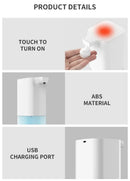Automatic Soap Dispenser Infrared Sensor Hand Sanitizer USB Rechargeable Foam Hand Sanitizer Applicable To Kitchen And Bathroom.