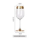 Foreign Crystal High Glass Phnom Penh with Silver Rim for Brandy, Champagne, Red Wine, and Water, for Home Dining Table.