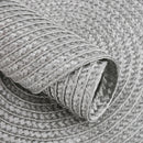 Round Braided Placemats Set of 6 Washable PP/PET Heat Resistant 34cm Table Place Mat for Kitchen Xmas Dining Table Party Decor.