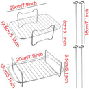 🔥Air Fryer Baking Rack Metal Square/Round/Rectangle Oven Grill Racks.