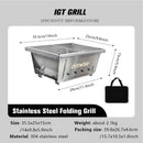 Portable Stainless Steel Grill, Outdoor Folding Table Wood Stove, for Camping and Barbecue IGT MasterGrill.