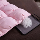 High Grade 100% White Goose Down Quilt Winter Warm Feather Duvet Queen King Cozy Lightweight 3D Bread Comforter Pinch Pleated.