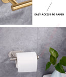 Adhesive Toilet Paper Roll Holder Organizer Wall Mount Storage Stand Bathroom No-Drill Tissue Towel Dispenser Stainless.