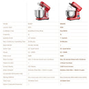 BioloMix Industrial Kitchen Mixer, Quiet, 6 Speeds, 1200 W, 6 L, Super Powerful.
