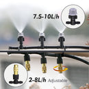 10M-30M Outdoor Misting Cooling System Garden Irrigation Watering 1/4'' Brass Atomizer Nozzles 4/7mm Hose for Patio Greenhouse.