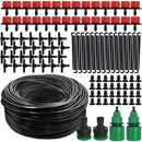 Micro Drip Irrigation System Portable 20M Automatic Watering with Adjustable Drippers Misting Watering Kits Garden Hose.