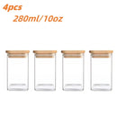 Airtight Glass Storage Jar with Bamboo Lid.