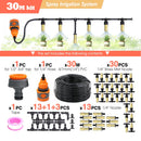 10M-30M Outdoor Misting Cooling System Garden Irrigation Watering 1/4'' Brass Atomizer Nozzles 4/7mm Hose for Patio Greenhouse.