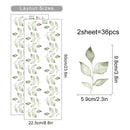Boho Floral Wall Stickers for Kids, Watercolor Children's Room, Living Room, Home Decor, Art, Eco-Friendly Removable Stickers, PVC Murals.