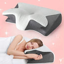 2025 Ergonomic Neck Horn Pillow for Side,Shoulder Relaxation, Soft Yet Firm Support,Back and Stomach Sleepers - Contoured Design.