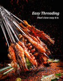 MasterGrill Flat Stainless Steel Skewers.