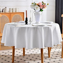 White Table Cloth Stain Resistant Decorative Washable Polyester Rectangle Tablecloths for Dining Table Parties and Wedding.