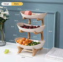 Modern Creative Basket for Dried Fruits, Candy Dish, Cake Stand, Salad Bowl ™ 2/3 Layer Wooden Fruit Plate.