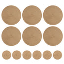 Round Braided Placemats Set of 6 Washable PP/PET Heat Resistant 34cm Table Place Mat for Kitchen Xmas Dining Table Party Decor.