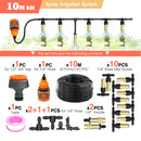 10M-30M Outdoor Misting Cooling System Garden Irrigation Watering 1/4'' Brass Atomizer Nozzles 4/7mm Hose for Patio Greenhouse.