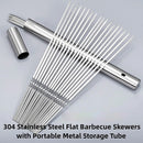 MasterGrill Flat Stainless Steel Skewers.