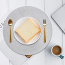 Round Braided Placemats Set of 6 Washable PP/PET Heat Resistant 34cm Table Place Mat for Kitchen Xmas Dining Table Party Decor.