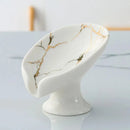 New 1 ceramic Leay shower soap holder, bathroom and kitchen supplies shape box, drain hole tray, storage board.