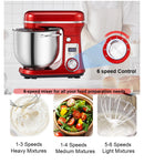 BioloMix Industrial Kitchen Mixer, Quiet, 6 Speeds, 1200 W, 6 L, Super Powerful.