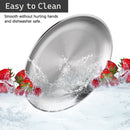 20cm Round Metal Dish Camping Stainless Steel 304 Serving Dinner Plates 4 Pack with alleco cotton bag for BBQ, Snack, Salad.
