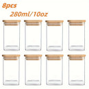 Airtight Glass Storage Jar with Bamboo Lid.