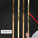 5/10 Meter Gold Wall Sticker, Smooth Stainless Steel Strip, Self-Adhesive, Decorative Mirrors for Living Room, Luxe Wall Edge Strip.