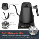 TERLEIA Electric Kettle – Compact Stainless Steel Design.