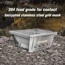 Portable Stainless Steel Grill, Outdoor Folding Table Wood Stove, for Camping and Barbecue IGT MasterGrill.