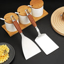 GrillMaster Pro™ – Stainless Steel Teppanyaki Spatula.